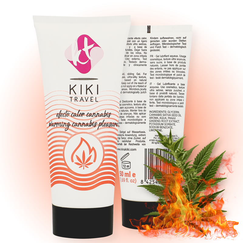 KIKÍ TRAVEL – GEL DESLIZANTE SABOR A CANNABIS EFECTO CALOR INTENSO 50 ML
