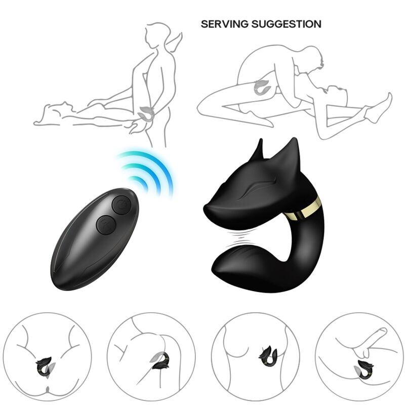 ARMONY – FOX VIBRADOR PAREJAS CONTROL REMOTO NEGRO