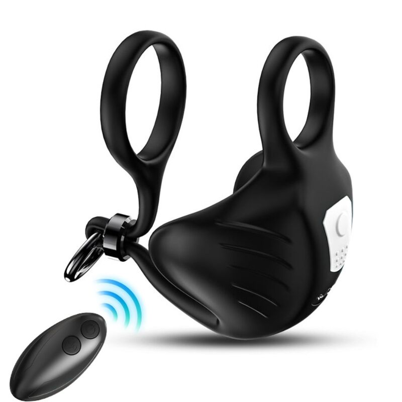 ARMONY – MANTA ANILLO VIBRADOR TESTICULOS CONTROL REMOTO NEGRO