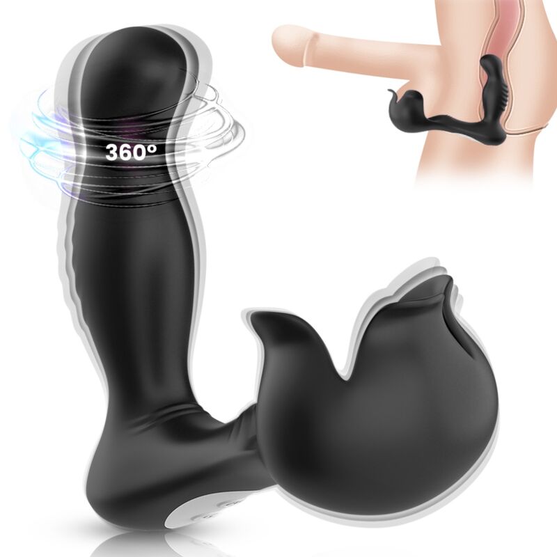 ARMONY – SURROUND VIBRADOR ANAL ESTIMULADOR TESTICULOS CONTROL REMOTO NEGRO