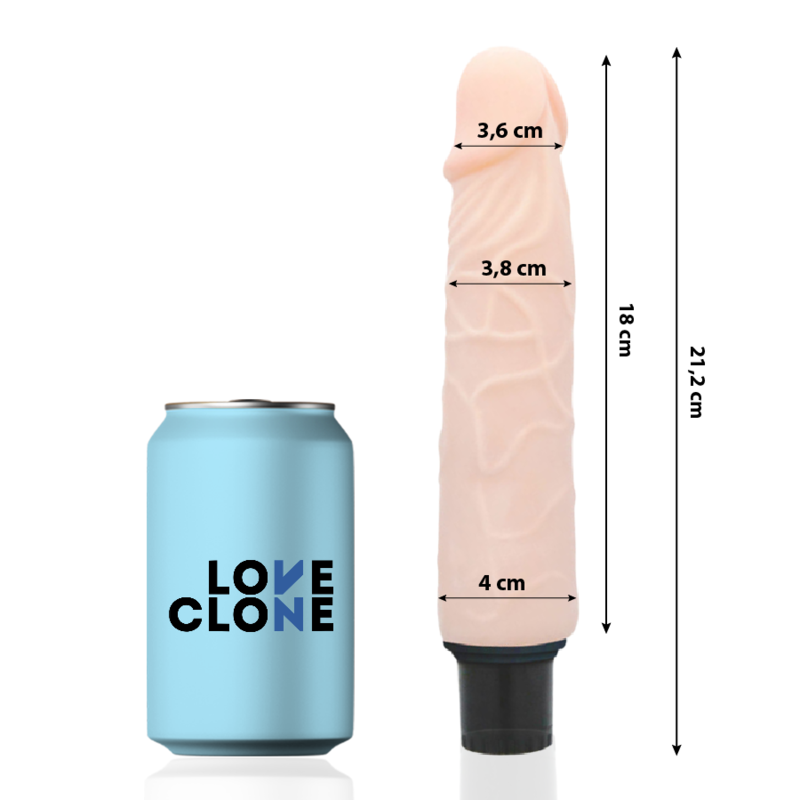LOVECLONE – FINN SELF LUBRICATION VIBRADOR 21.2 CM -O- 3.8 CM