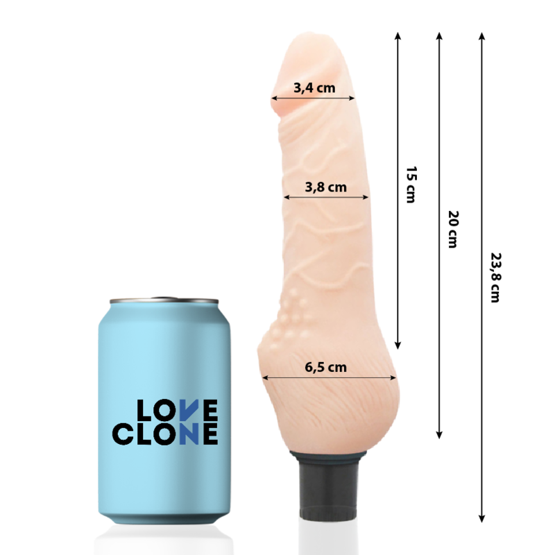 LOVECLONE – DAVEN SELF LUBRICATION REALISTICO 23.8 CM -O- 3.8 CM
