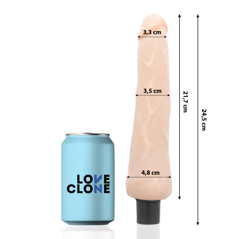 LOVECLONE – RAGNAR SELF LUBRICATION VIBRADOR 24.5 CM -O- 3.5 CM