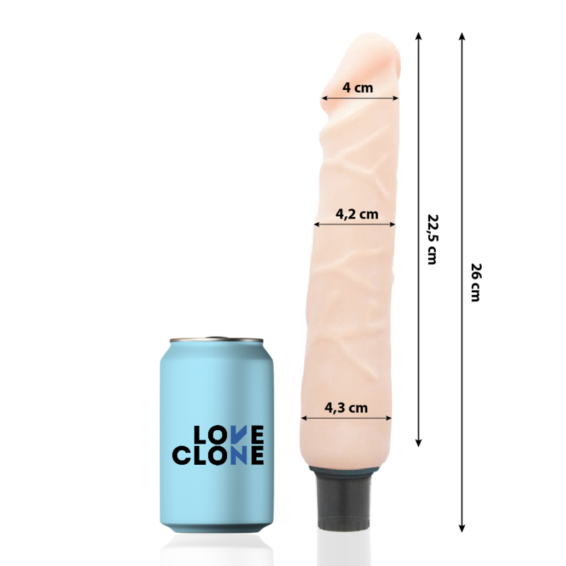 LOVECLONE – JANSEN SELF LUBRICATION VIBRADOR 26 CM -O- 4.2 CM