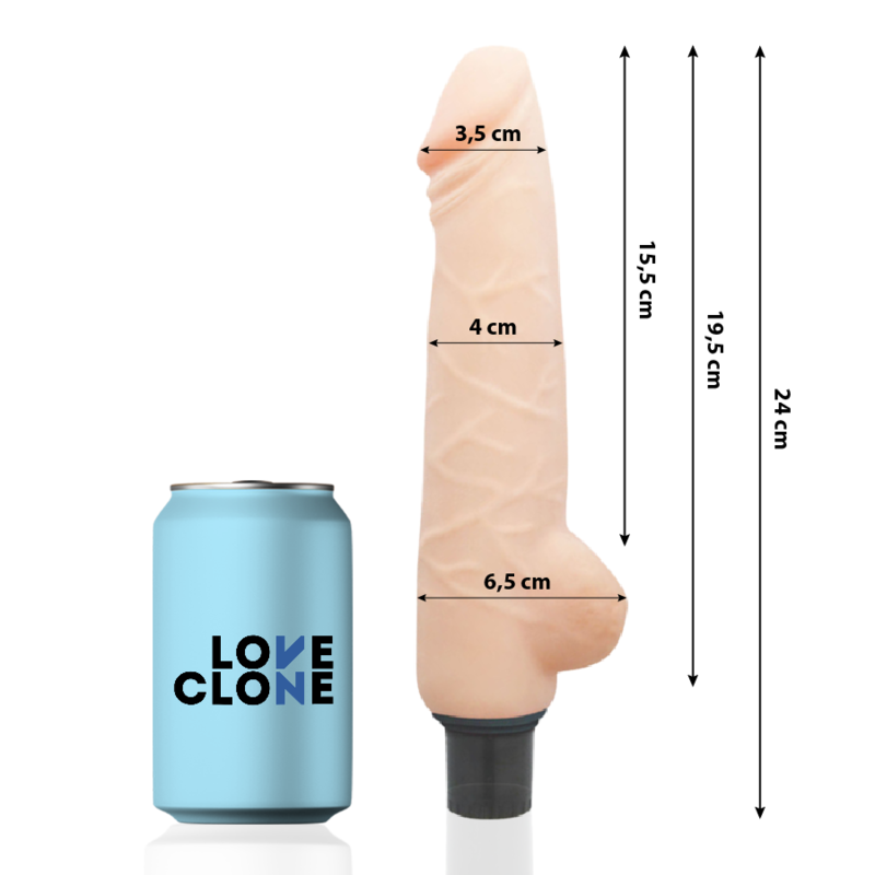 LOVECLONE – HARALD SELF LUBRICATION VIBRADOR 24 CM -O- 4 CM