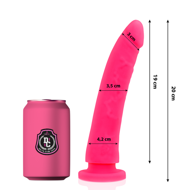 DELTA CLUB – TOYS DILDO ROSA SILICONA MEDICA 20 CM -O- 4 CM