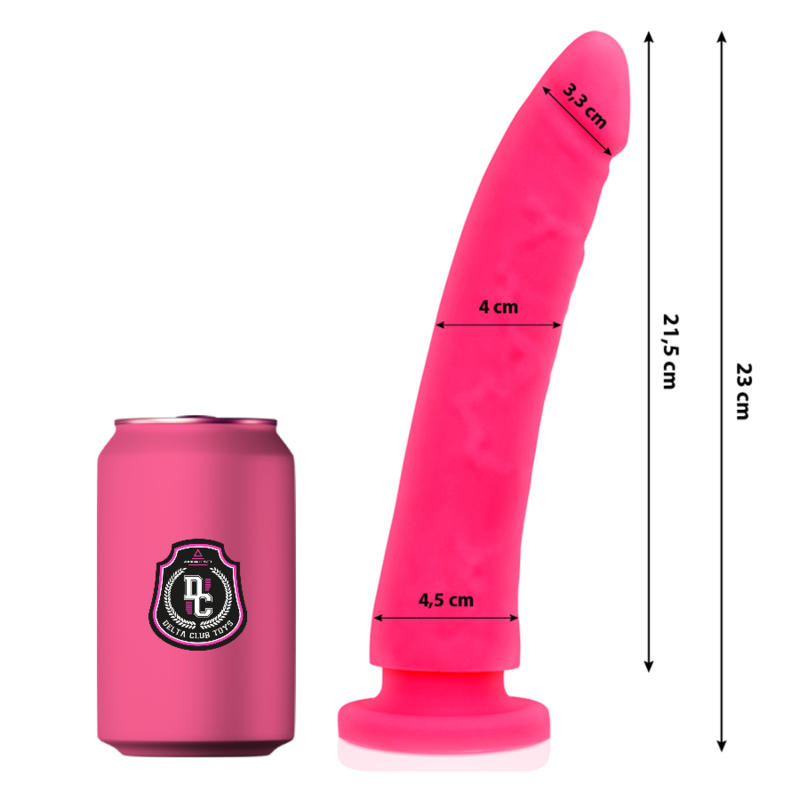 DELTA CLUB – TOYS DILDO ROSA SILICONA MEDICA 23 CM -O- 4.5 CM