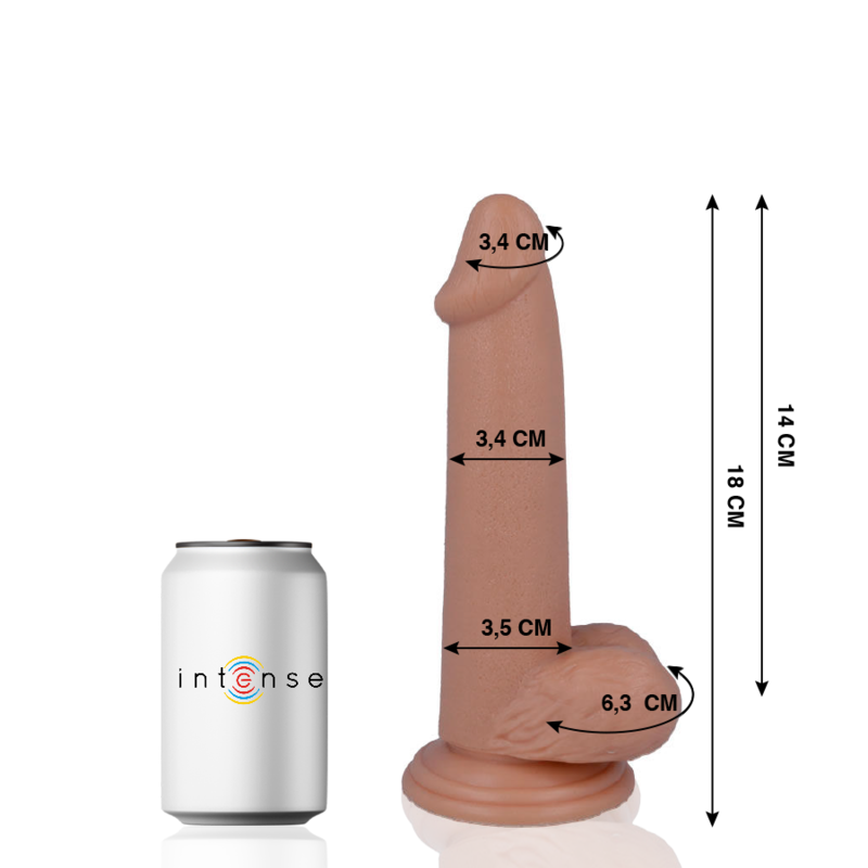 MR INTENSE – 10 PENE REALISTICO 18 CM -O- 3.4 CM