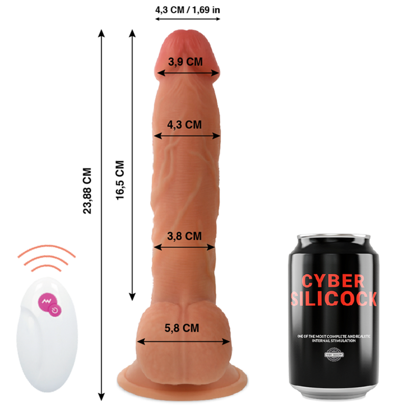 CYBER SILICOCK – REALISTICO CONTROL REMOTO MASTER BEN 23.88 CM -O- 4.3 CM