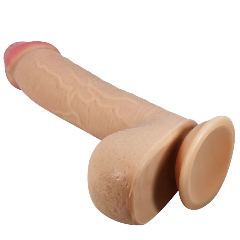 PRETTY LOVE – SLIDING SKIN SERIES DILDO REALÍSTICO CON VENTOSA PIEL DESLIZANTE NATURAL 23.4 CM