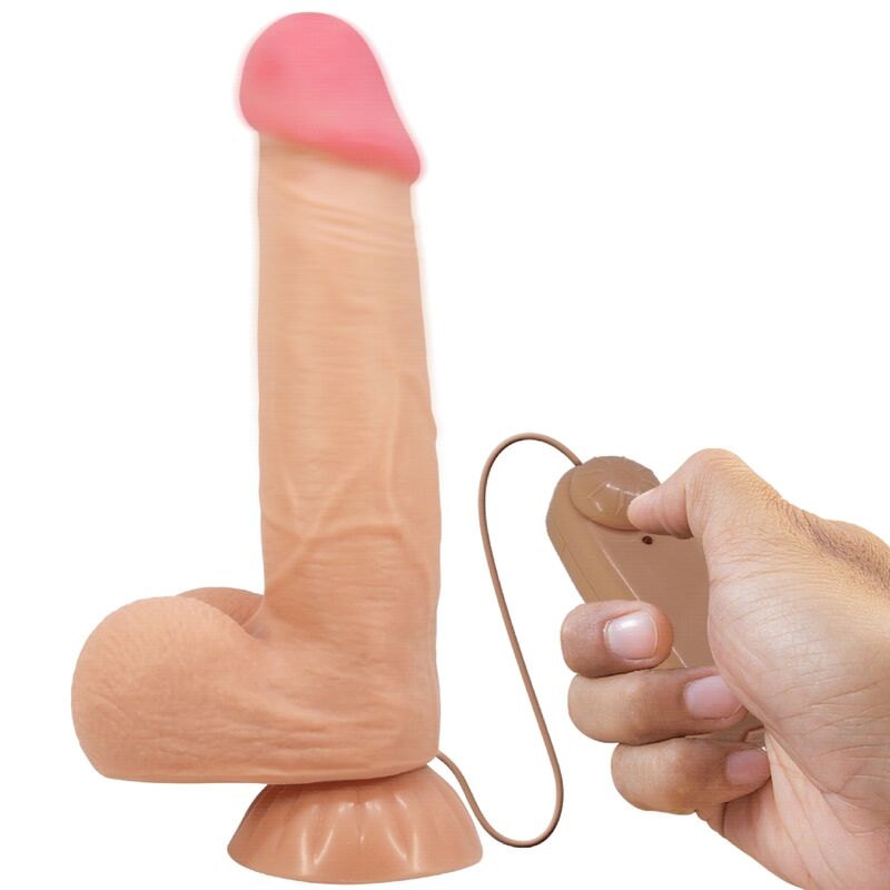 PRETTY LOVE – SLIDING SKIN SERIES DILDO REALÍSTICO CON VENTOSA PIEL DESLIZANTE CONTROL REMOTO  NATURAL 21.8 CM