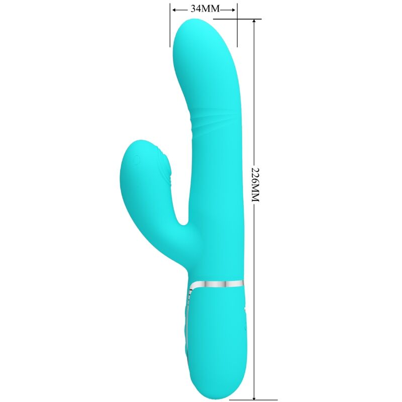 PRETTY LOVE – VIBRADOR PUNTO G MULTIFUNCIÓN VERDE AGUA