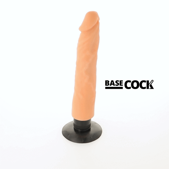 BASECOCK – VIBRADOR REALISTICO 2-1 NATURAL 20 CM -O- 4 CM