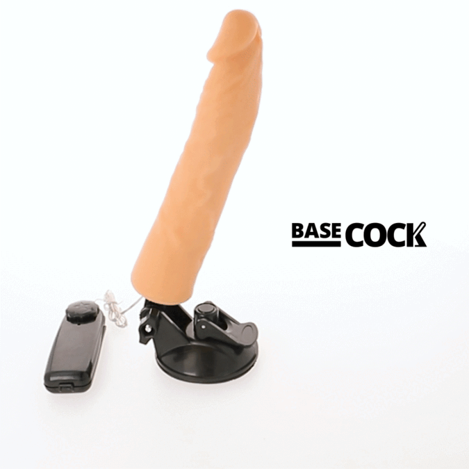 BASECOCK – VIBRADOR REALISTICO CONTROL REMOTO NATURAL 21 CM -O- 4 CM