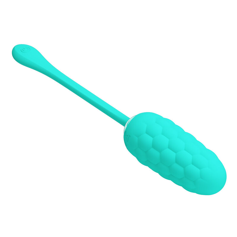 PRETTY LOVE – HUEVO VIBRADOR CON TEXTURA MARINA RECARGABLE VERDE AGUA