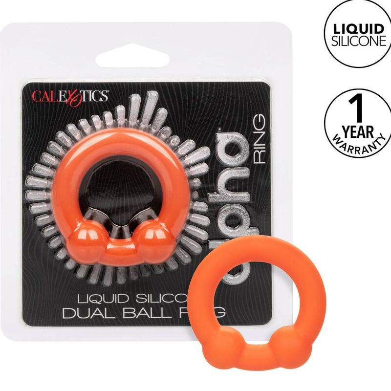 CALEXOTICS – ALPHA ANILLO DOBLE BOLA NARANJA