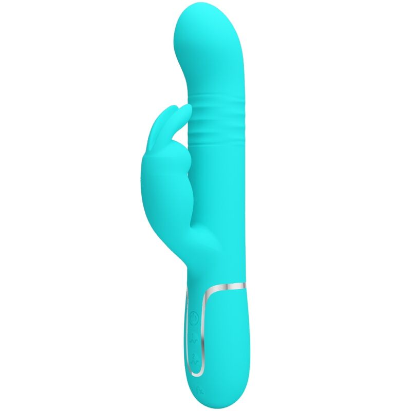 PRETTY LOVE – VIBRADOR COALE RABBIT PERLAS VERDE AGUA