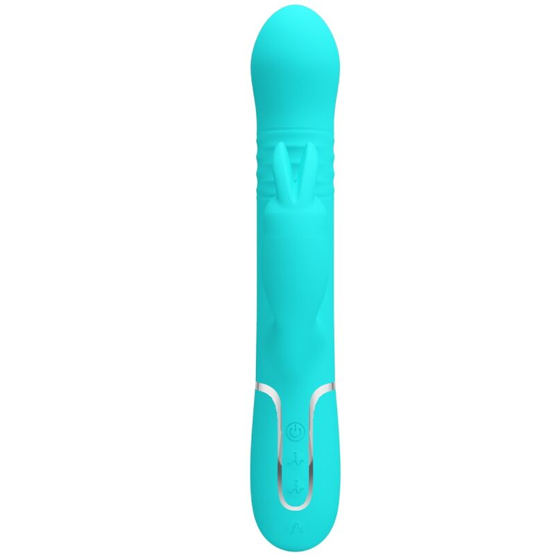 PRETTY LOVE – VIBRADOR COALE RABBIT PERLAS VERDE AGUA