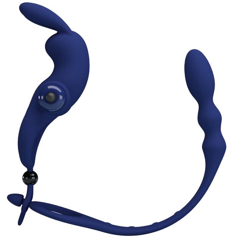 PRETTY LOVE – AYAD ANILLO VIBRADOR RABBIT CON PLUG AZUL