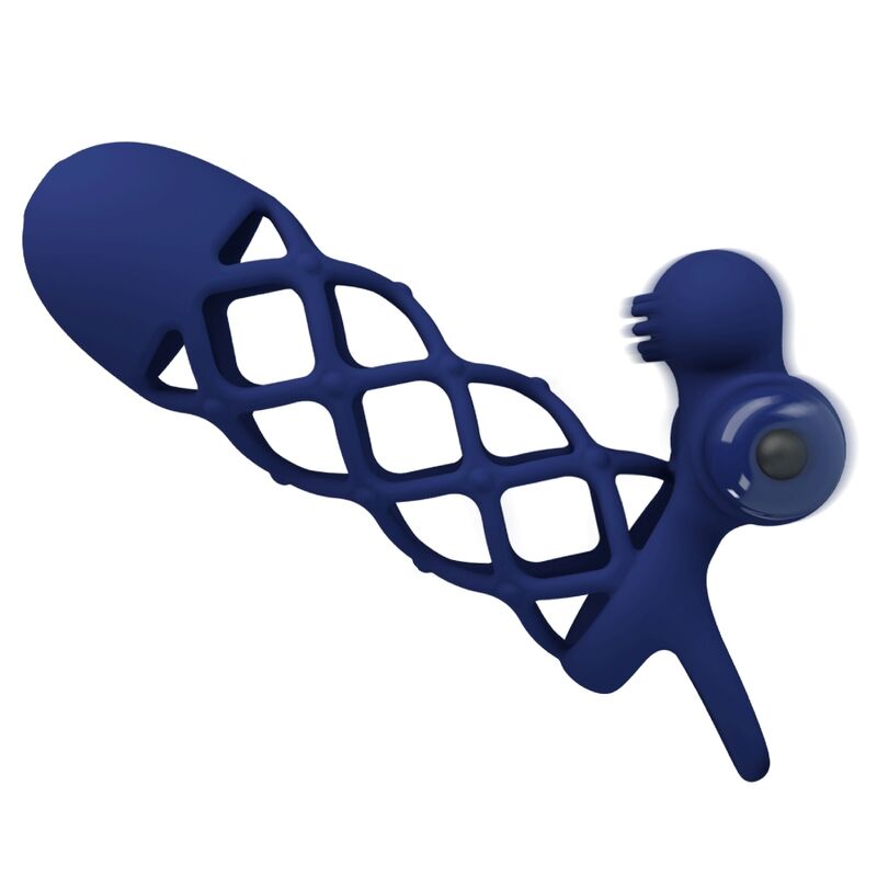 PRETTY LOVE – GIANN ANILLO VIBRADOR CON FUNDA DE SILICONA AZUL