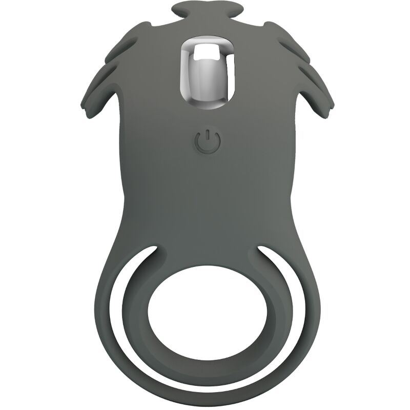 PRETTY LOVE – RUBEN DOBLE ANILLO VIBRADOR CON ESTIMULADOR GRIS