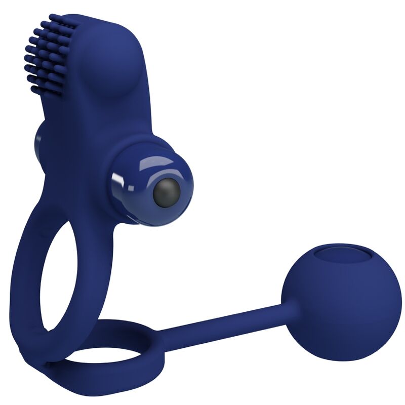 PRETTY LOVE – REMINGTON DOBLE ANILLO VIBRADOR CON PLUG AZUL