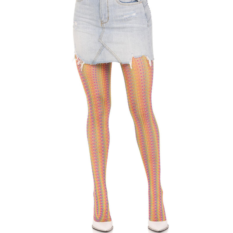 LEG AVENUE – MEDIAS DE CROCHET MULTICOLOR