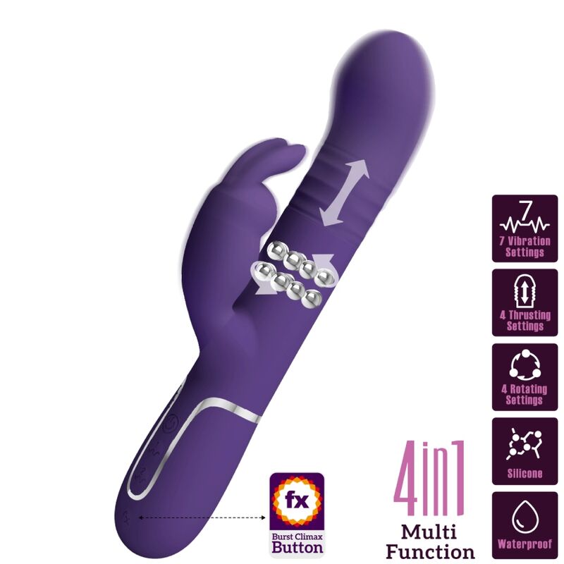 PRETTY LOVE – COALE VIBRADOR RABBIT 4 EN 1 MORADO