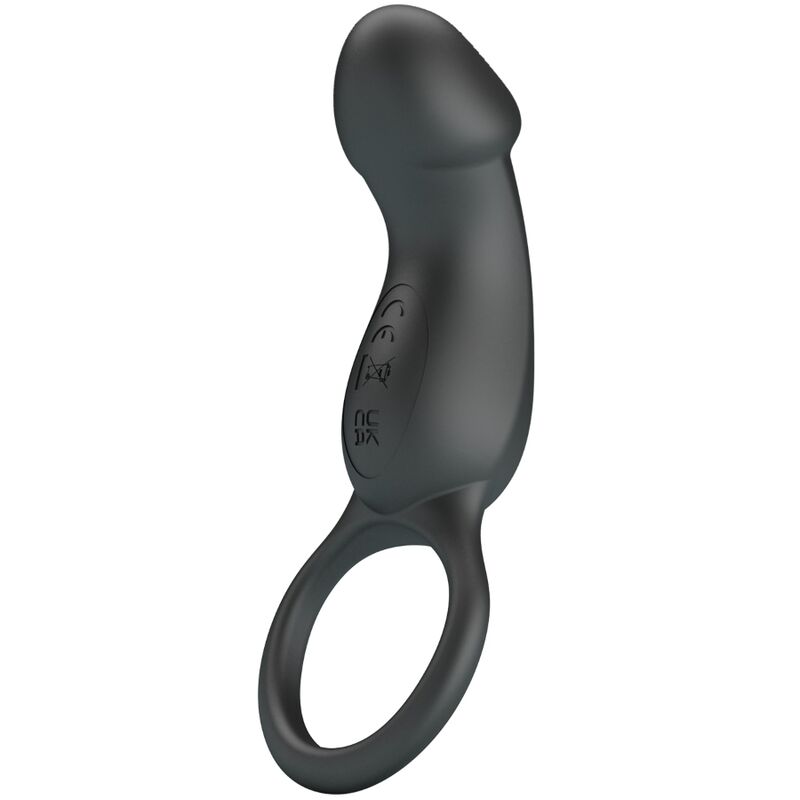 PRETTY LOVE – TRAE ANILLO VIBRADOR CON ESTIMULADOR NEGRO