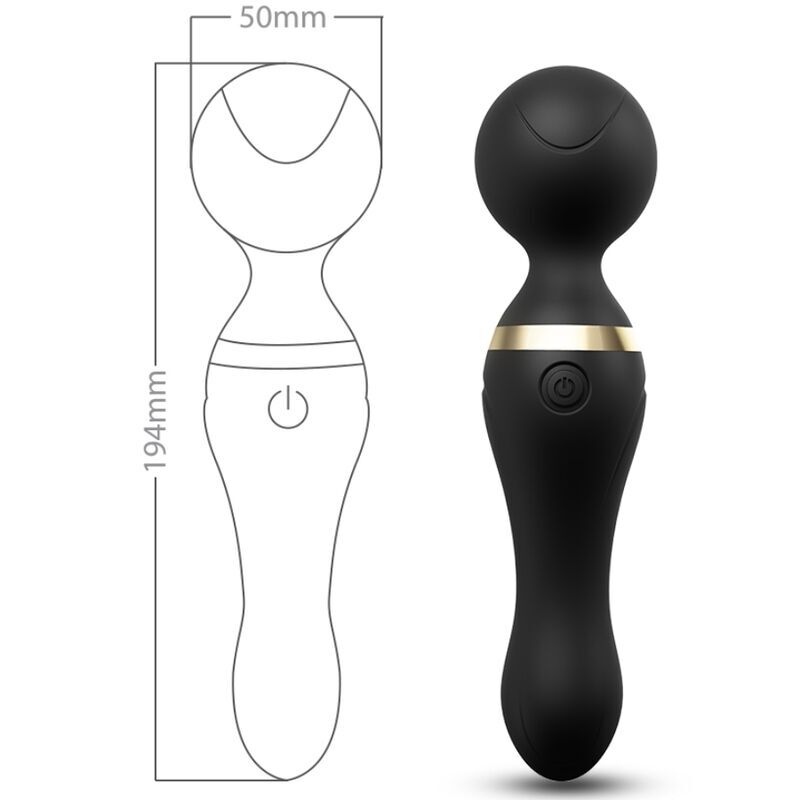 ARMONY – FREEZA MASAJEADOR  VIBRADOR CABEZA FLEXIBLE NEGRO
