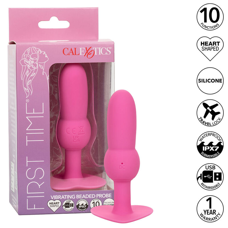 CALEXOTICS – FIRST TIME PLUG ANAL CON CUENCAS 10 VIBRACIONES ROSA