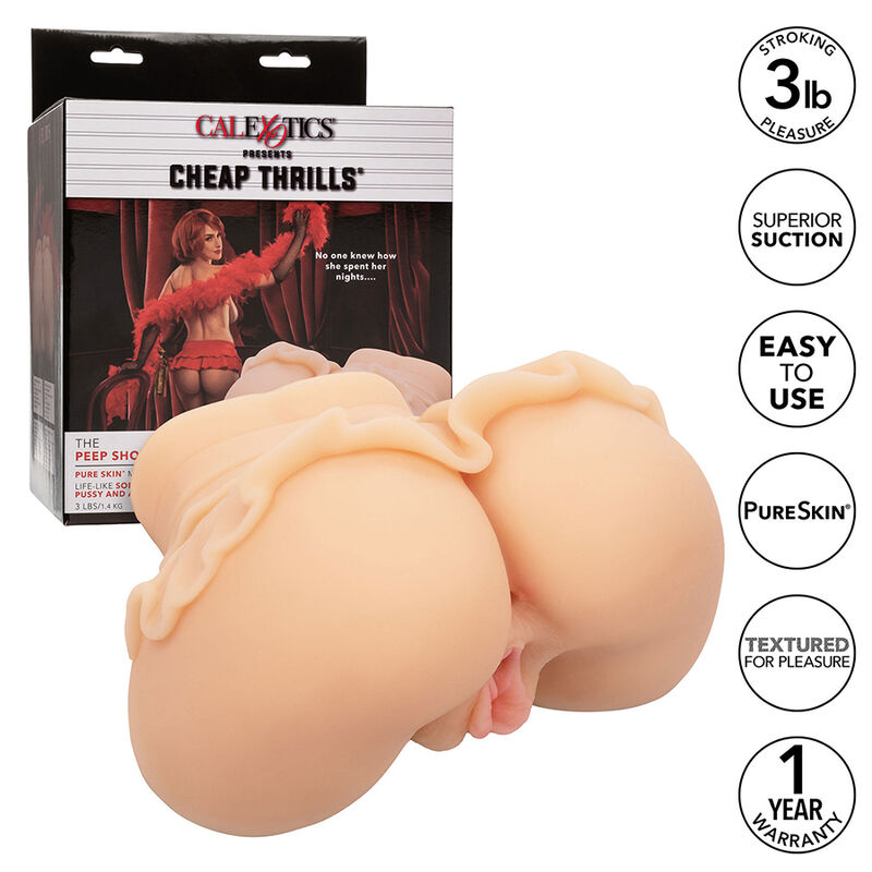 CALEXOTICS – THE PEEP SHOW GIRL DOBLE MASTURBADOR REALÍSTICO NATURAL