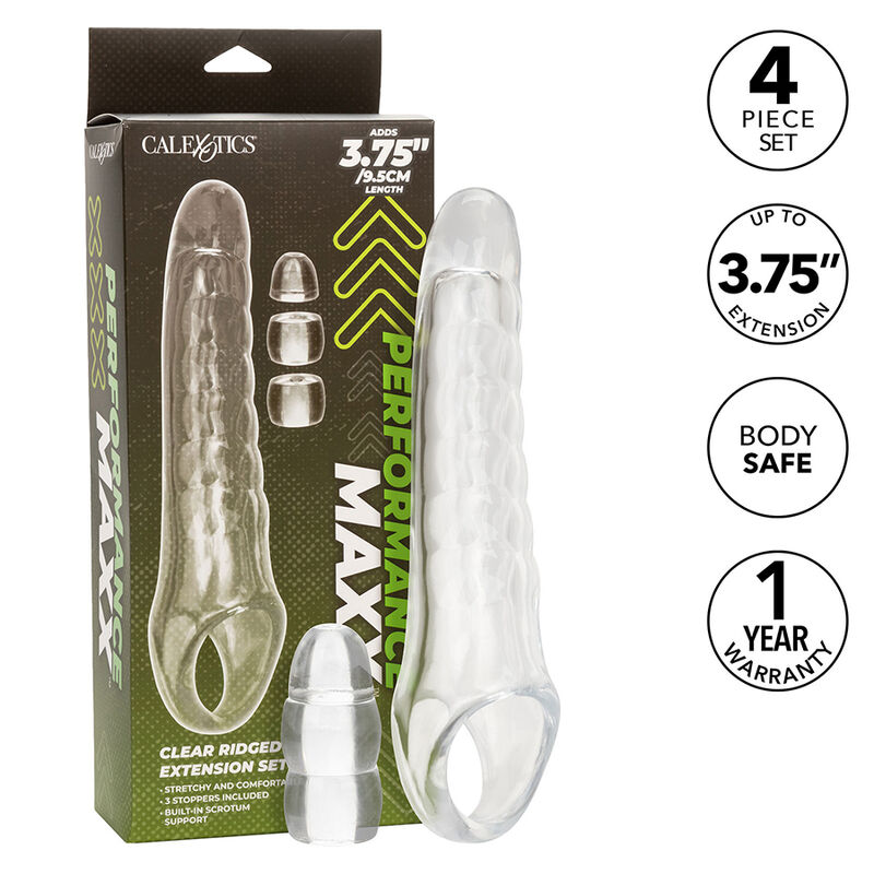 CALEXOTICS – MAXX EXTENSOR DE PENE AJUSTABLE TRANSPARENTE