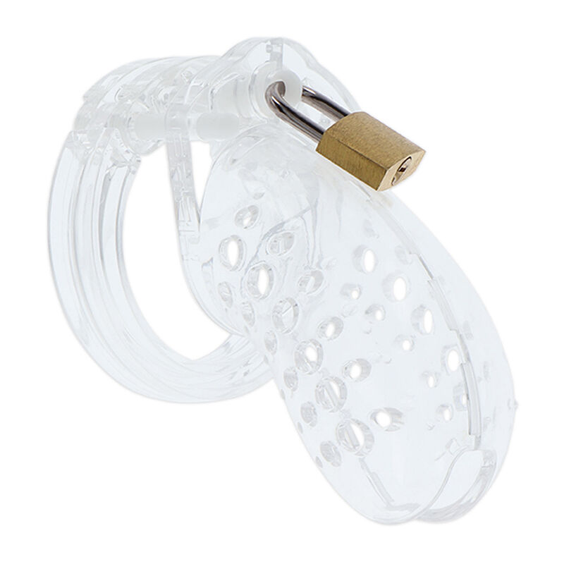 HIDDEN DESIRE – EXTREME JAULA DE CASTIDAD ACRÍLICA AJUSTABLE TRANSPARENTE