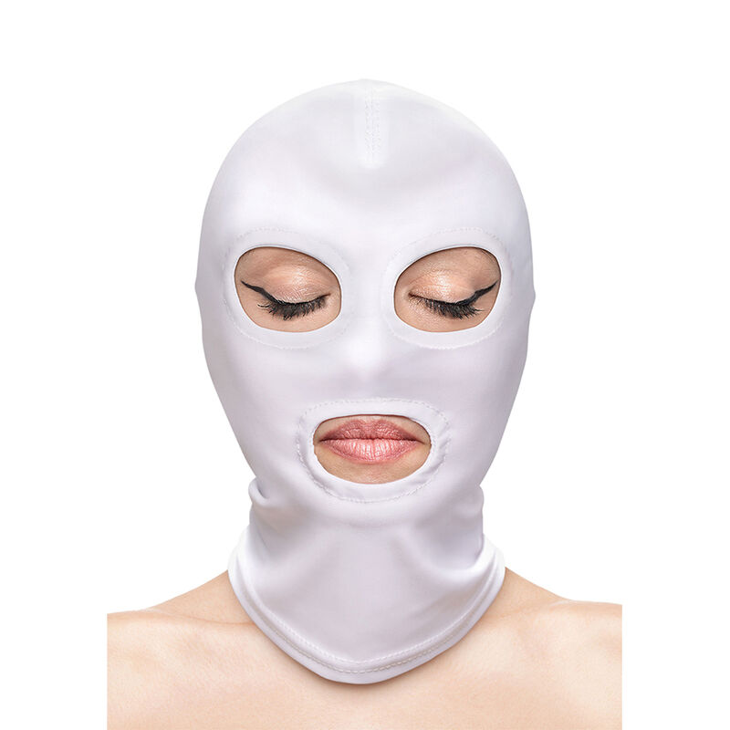NS NOVELTIES – FETISH  FASHION PASAMONTAÑAS APERUTRA DE OJOS Y BOCA NYLON BLANCO