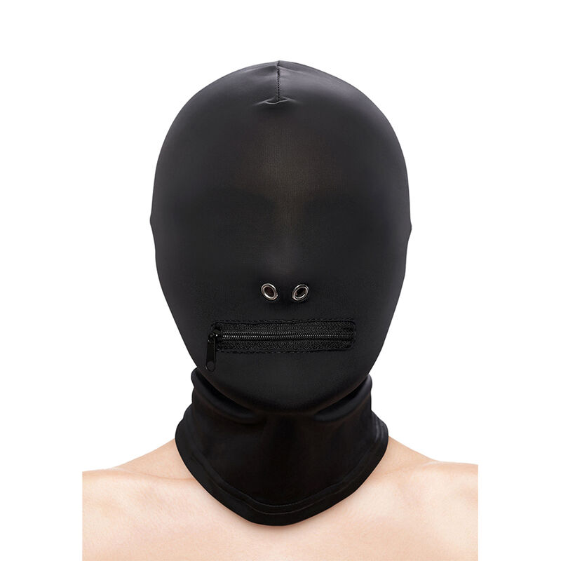 NS NOVELTIES – FETISH  FASHION PASAMONTAÑAS COMPLETO CON CREMALLERA NYLON NEGRO