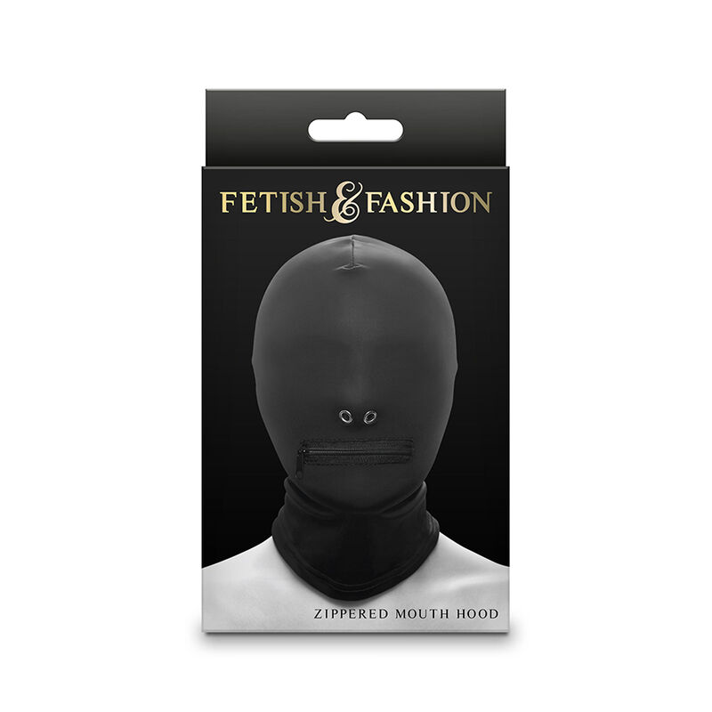 NS NOVELTIES – FETISH  FASHION PASAMONTAÑAS COMPLETO CON CREMALLERA NYLON NEGRO