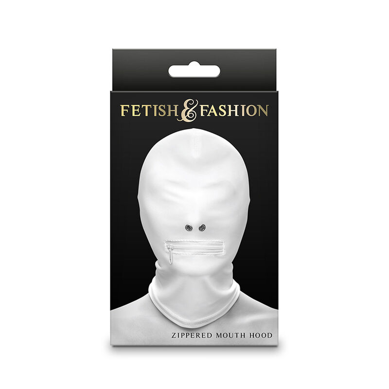 NS NOVELTIES – FETISH  FASHION PASAMONTAÑAS COMPLETO CON CREMALLERA NYLON BLANCO