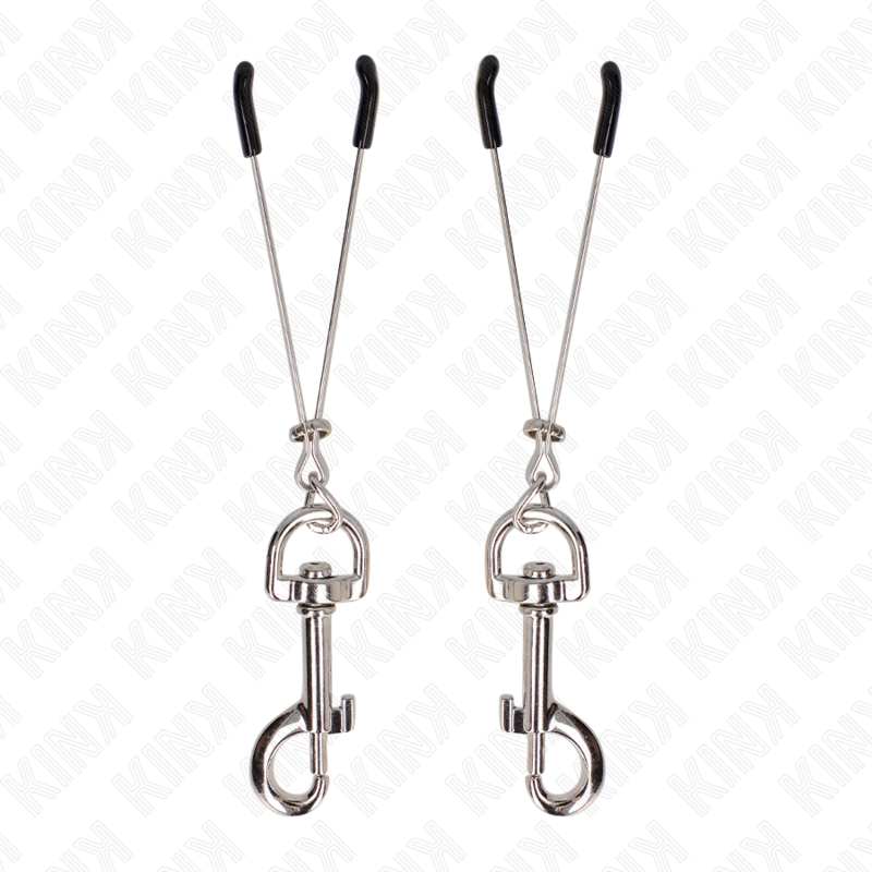 KINK – PINZAS PARA PEZONES FINA CON GANCHO PLATEADO 7 CM