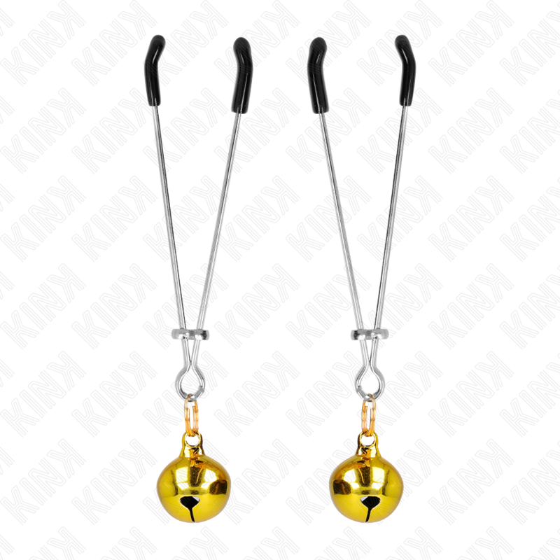 KINK – PINZAS PARA PEZONES FINA CON CASCABEL DORADO 7 CM