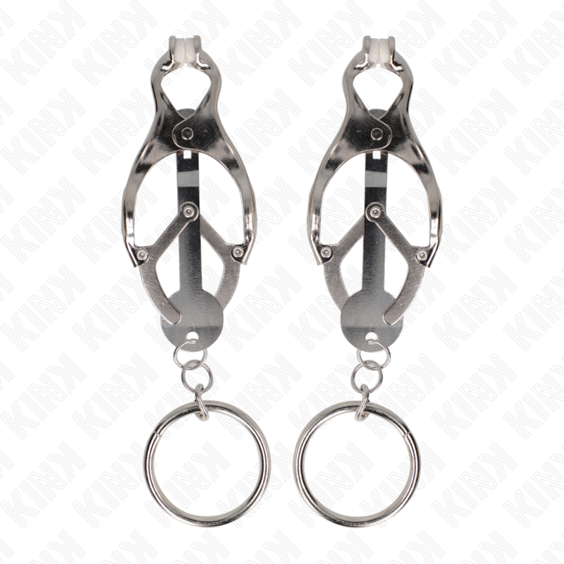 KINK – PINZAS PARA PEZONES ESTILO JAPONÉS CON AROS PLATEADO