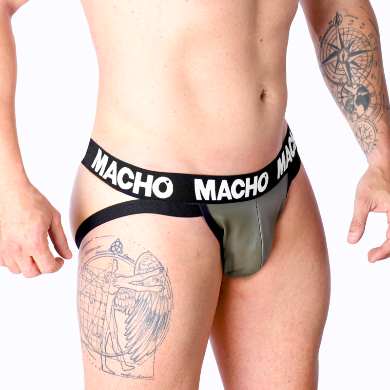 MACHO – MX27GR JOCK CUERO GRIS BEIGE S