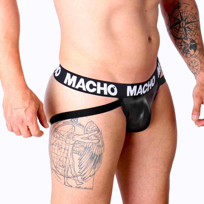 MACHO – MX25NC JOCK CUERO NEGRO S