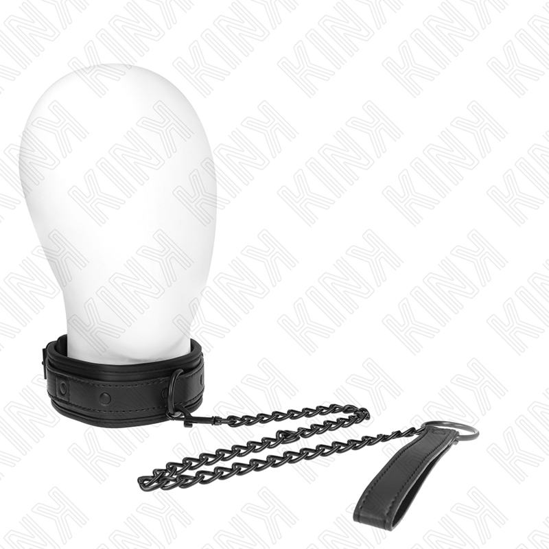 KINK – COLLAR CON CORREA 78 CM BONDAGE DE NEOPRENO MODELO 2 AJUSTABLE 37.5 X 49.5 CM
