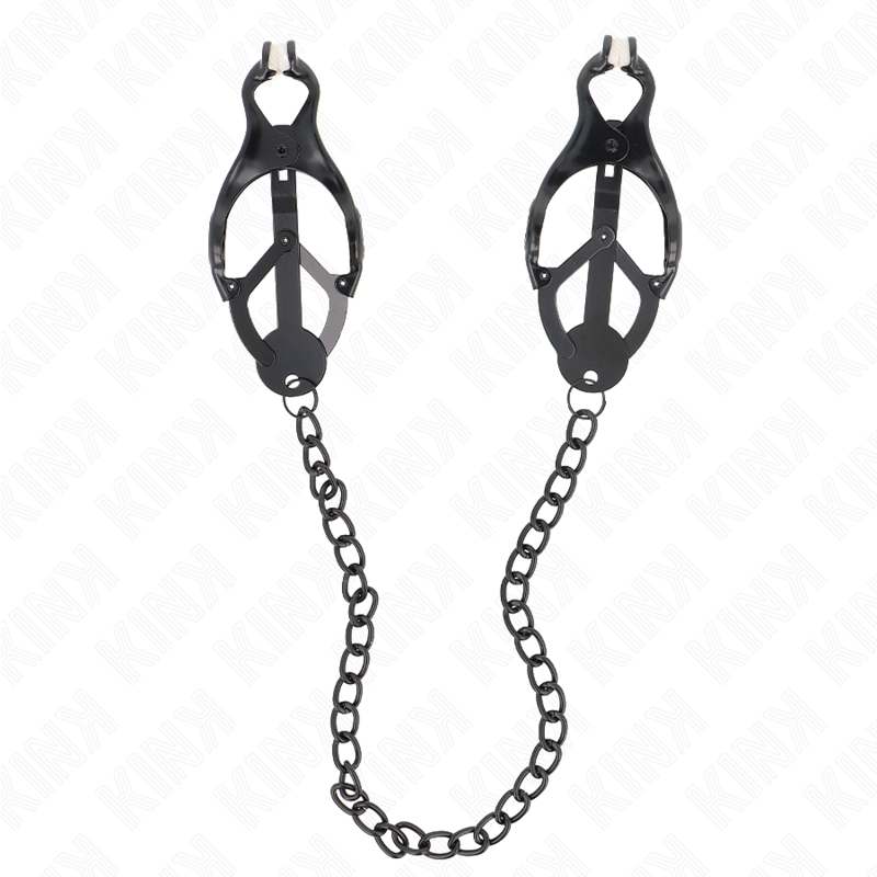 KINK – PINZAS PARA PEZONES ESTILO JAPONÉS CON CADENA NEGRO 30 CM