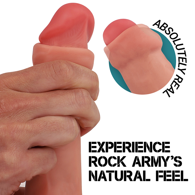 ROCKARMY – FOX DILDO REALISTA DDUAL DENSITY LIQUID SILICONE 19 CM -O- 3.2 CM