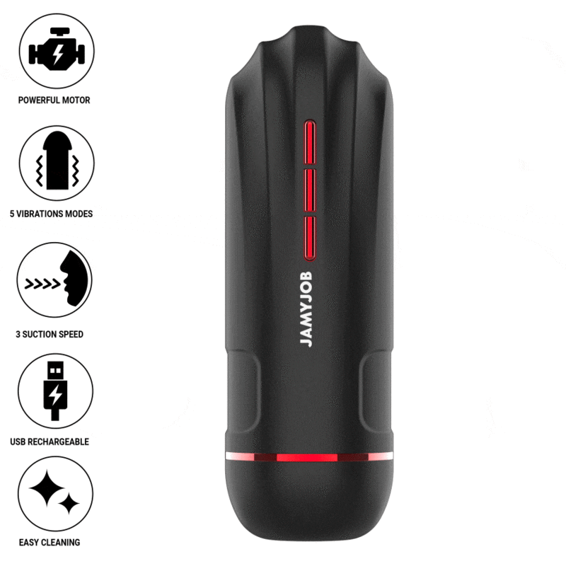 JAMYJOB – MEGABITE MASTURBADOR BOCA AUTOMÁTICO 5 MODOS SUCCIÓN Y VIBRACIÓN