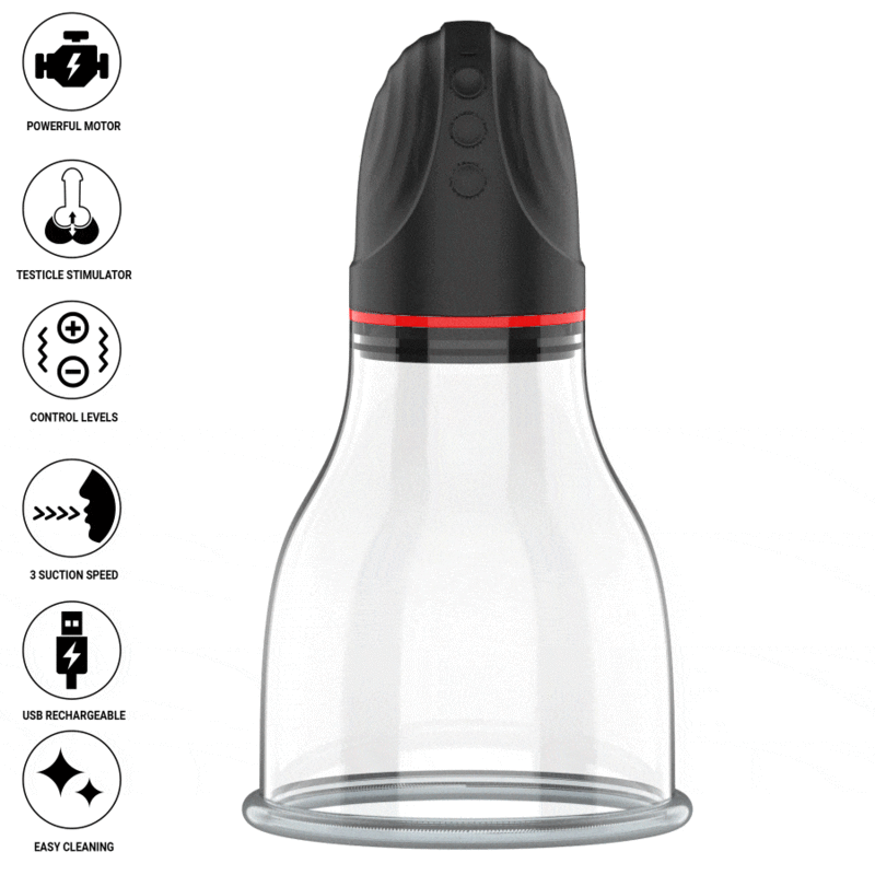 JAMYJOB – XPAND LITE BOMBA AUTOMÁTICA DE TESTÍCULOS 3 NIVELES DE SUCCIÓN GRIS