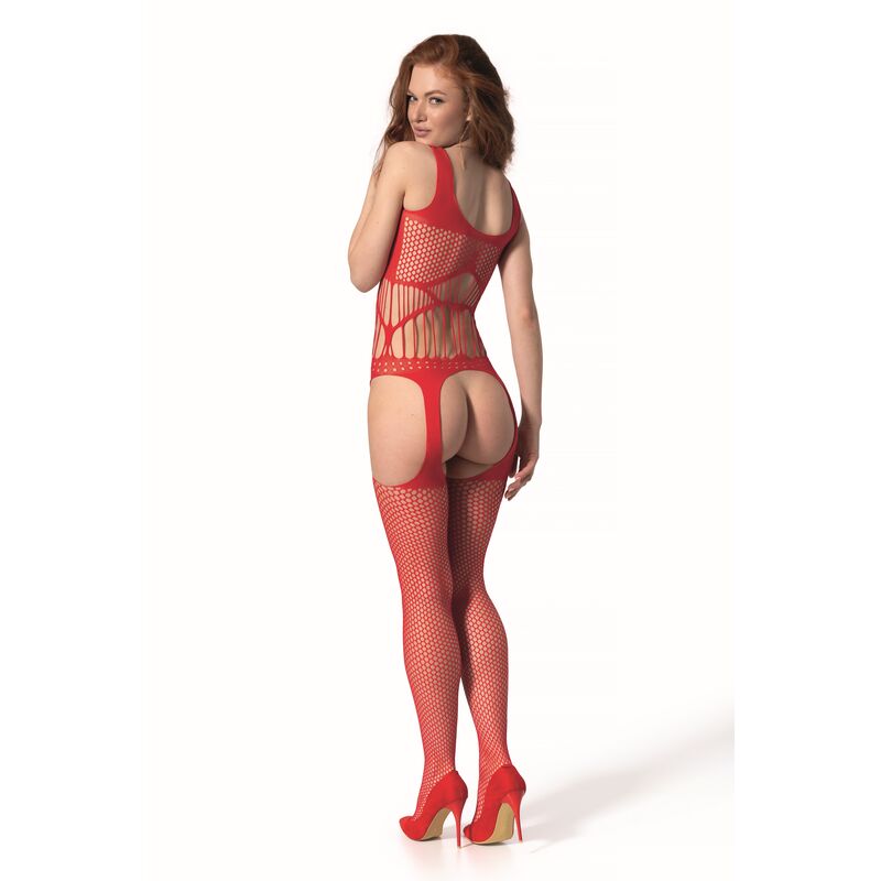 PASSION – BS 106 BODYSTOCKING ROJO TALLA ÚNICA