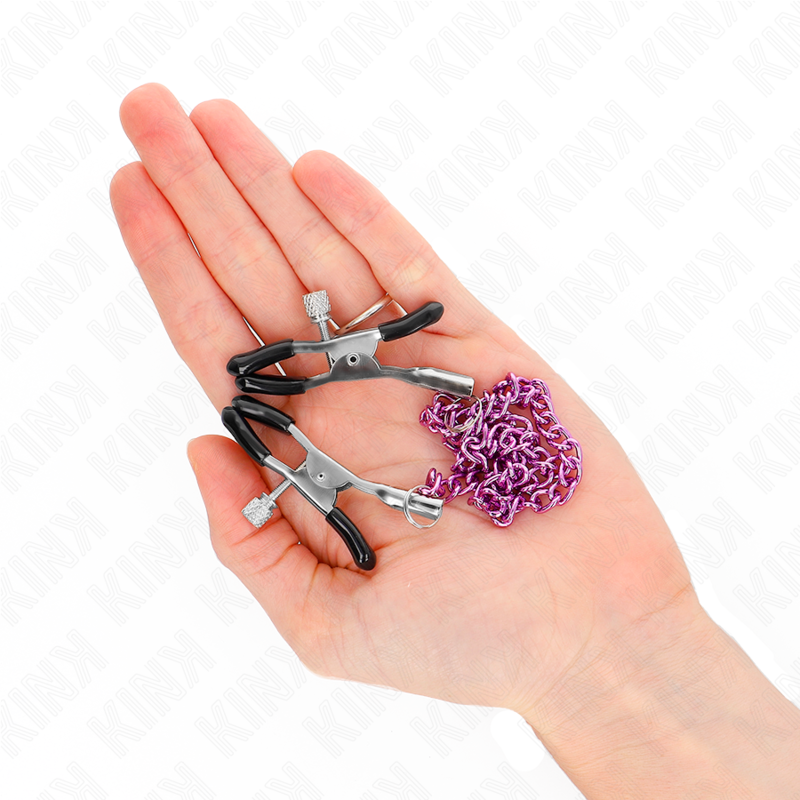 KINK – PINZAS PARA PEZONES CON CADENA VIOLETA 30 CM